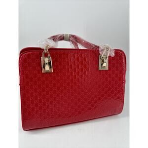 FASH Limited Designer Inspire Womens Red Purse Zipper Closure Handle Shoulder